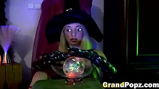 Reverse Cowgirl Blonde Teen Riding Old Stud