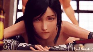 tifa gets blowjob and cumshot in pmv style