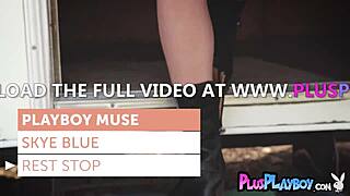 amazing big tits teen skye blue poses sexy for playboy