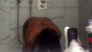 Homemade amateur shower time