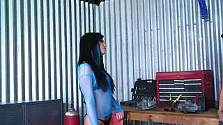 Slutty Brunette Girl Fucked By Big Huge Cock