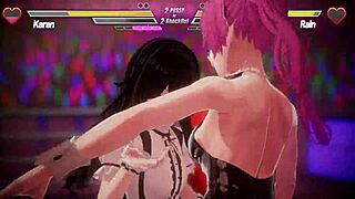 lesbian battle with fingering and licking