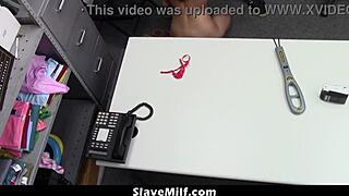 Officer forces to strip search the milf shoplifter - slavemilf