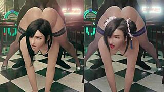 tifa gets blowjob and cumshot in pmv style