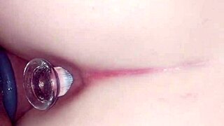 tight gf tries new toy and gets fucked doggy