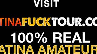 Tanned Colombian Babe Takes Big White Cock Doggystyle