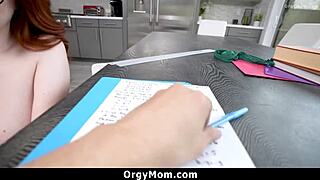 Stepmoms sexy solution to stepsons academic woes in orgy
