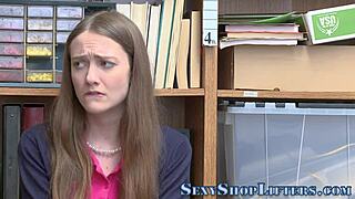 Milf And Teen Caught Shoplifting For Group Blowjob