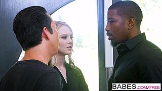 Blonde nerd Lily Rader prefers black cock for anal