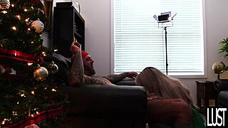 BIG TIT ELF GETS CREAMPIE FROM SANTAS SON.