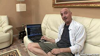 Busty Milf Babe Fucks a Stranger with Monster Cock