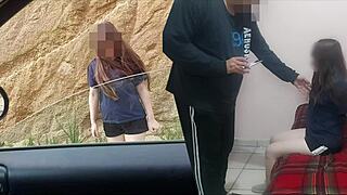 viejo encuentra a morrita putipobre de colonia marginal y le ofrece dinero por usarla como bolsa de semen jovencita real no fingido 18 yo - subtitulos en ingl�s. she moans as he gaps her tight pussy with his old cock.