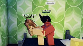 a creamy anal experience in the roblox condo.