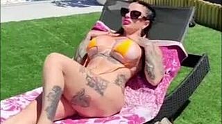 I Follow My Neighbor in the Pool and Playing Foosball for Halloween Fun with Big Cock Action