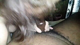 Local Thot Cheri Intensely SUCKING Big Black Cock in Interracial Mature Scene