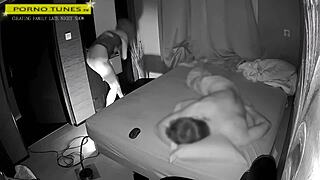 Mature Wife Fucks Fans at Gloryhole While Husband Naps