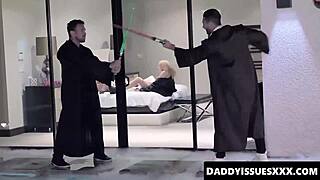 The sword fighting between chloe temple and our stepdads didnt last long before they were deep into cock sucking and pussy plowing