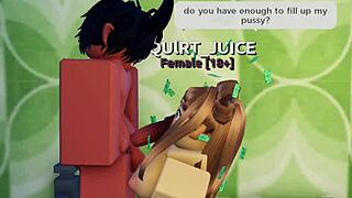 a creamy anal experience in the roblox condo.