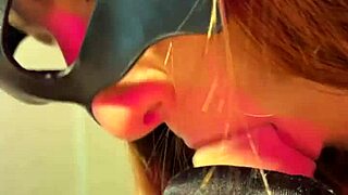 redhead seduces in lingerie