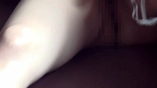 The cute asian mature woman masturbates solo to squirting orgasm.