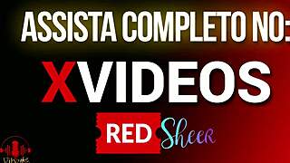 Girls strip, show tits and tight pussy, then lick each other horny - Marangoni Sheer Red