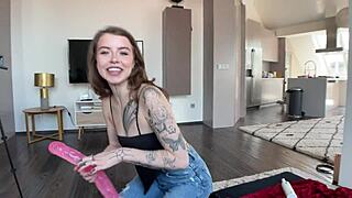 Big Anal Gape Giant Anal Toy And Deepthroat Pov Blowjob!