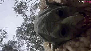 Aline Novak says, I got lost in the woods on Halloween and made my own party with woodsman's milk.