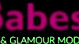 hot czech girl mia manarote plays with her glass toy