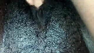 black babe fingers her wet pussy in late night solo masturbation session