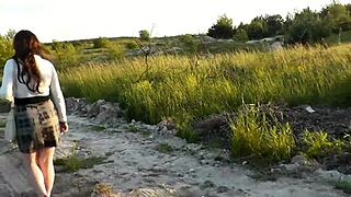 Passerby cums in milf's panties!