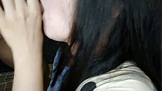 damn, that chubby asian babe's blowjob and deepthroat skills are blowing my mind in this homemade creampie