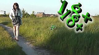 Passerby cums in milf's panties!