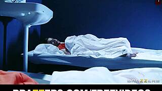 Nymphomaniac Lesbian Is Fucked By Her Natural Brunette Cellmate In Prison Uniform