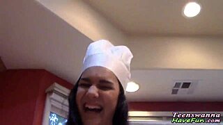 amateur teen 18+ spits cum after blowjob