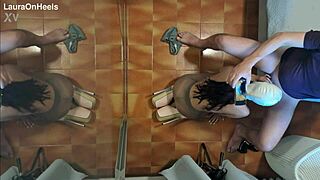 Latina milf deepthroats in nylons