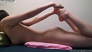 Umi Hinata Performs Intense Naked Yoga Seductively