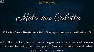 French femdom gives jerk off instructions for sissification