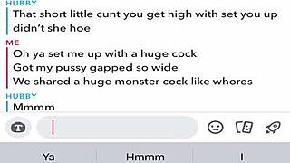 sexting while cuckolding husband on snap chat