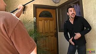 Blonde babe mounts her pussy on a thick cock after sucking it