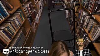Vr Bangers Silent Fuck in Library with Teens!