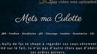 French femdom gives jerk off instructions for sissification