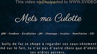 French femdom gives jerk off instructions for sissification