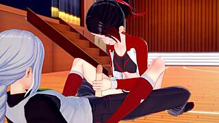 Cheerleader Maria Takes Guy To Gym For Workout