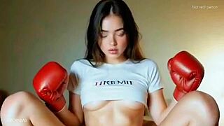 Punches meet passion in boxing ring virtual sex with teen