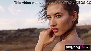 Extra Skinny Brunette Russian Hottie Taya Vai Loves Posing Nude Outdoor