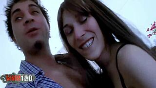 Young French Brunette Chrystal With Jorge In Quick Encounter