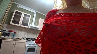 Zucchini Teases Gaping Hairy Pussy of Pregnant Lesbian Milf