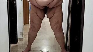 Coolmarina Old Slut Pisses At Home Showing Hairy Pussy