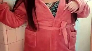 Doing Stripper in Bath Time with Small Tits and Clothes Ripped?