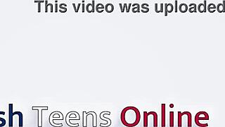 two hot posh lesbians play and use a strap-on dildo